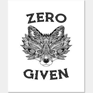 Zero Fox Given Funny Tee Pen and Ink Cute illustration T-Shirt Posters and Art